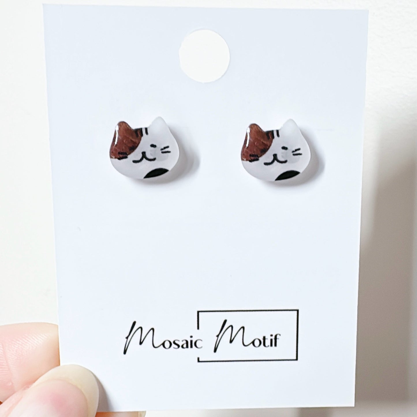 (🐾) Earrings stud - Cat earrings (multiple colour)