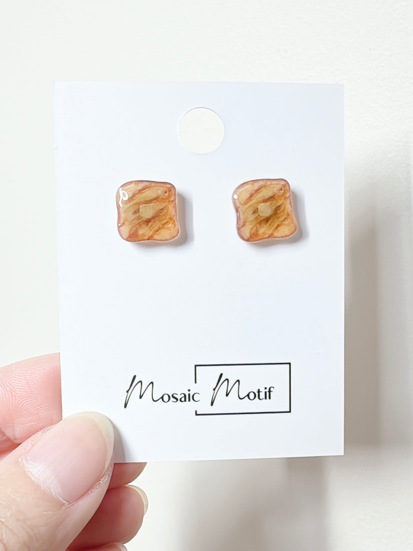 Pastry earrings stud