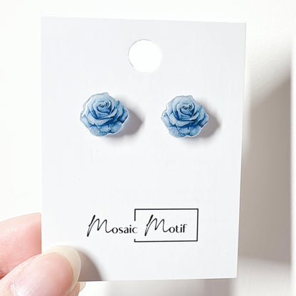 Rose stud earrings (two colours)