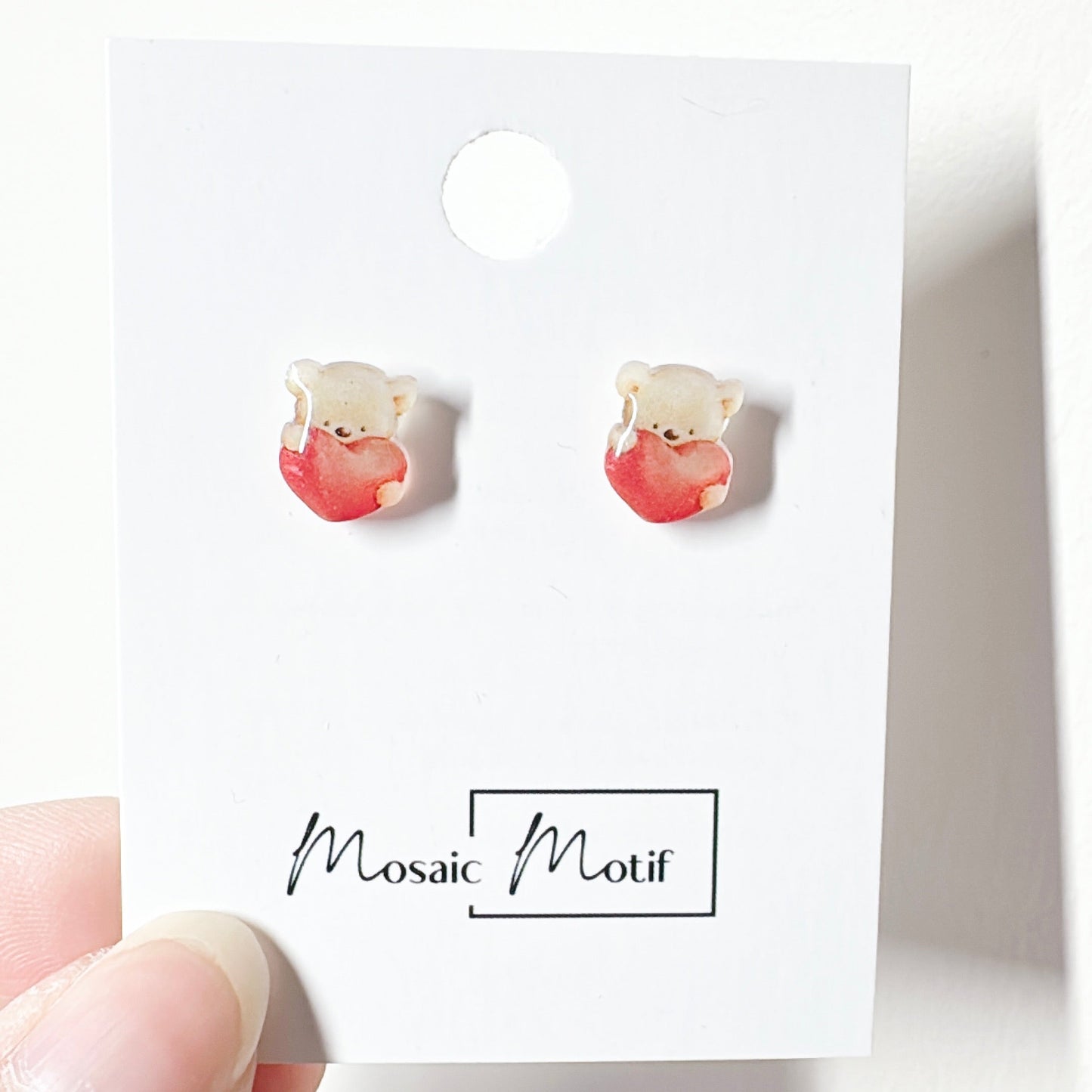 Valentine - bear stud earrings (2 styles)