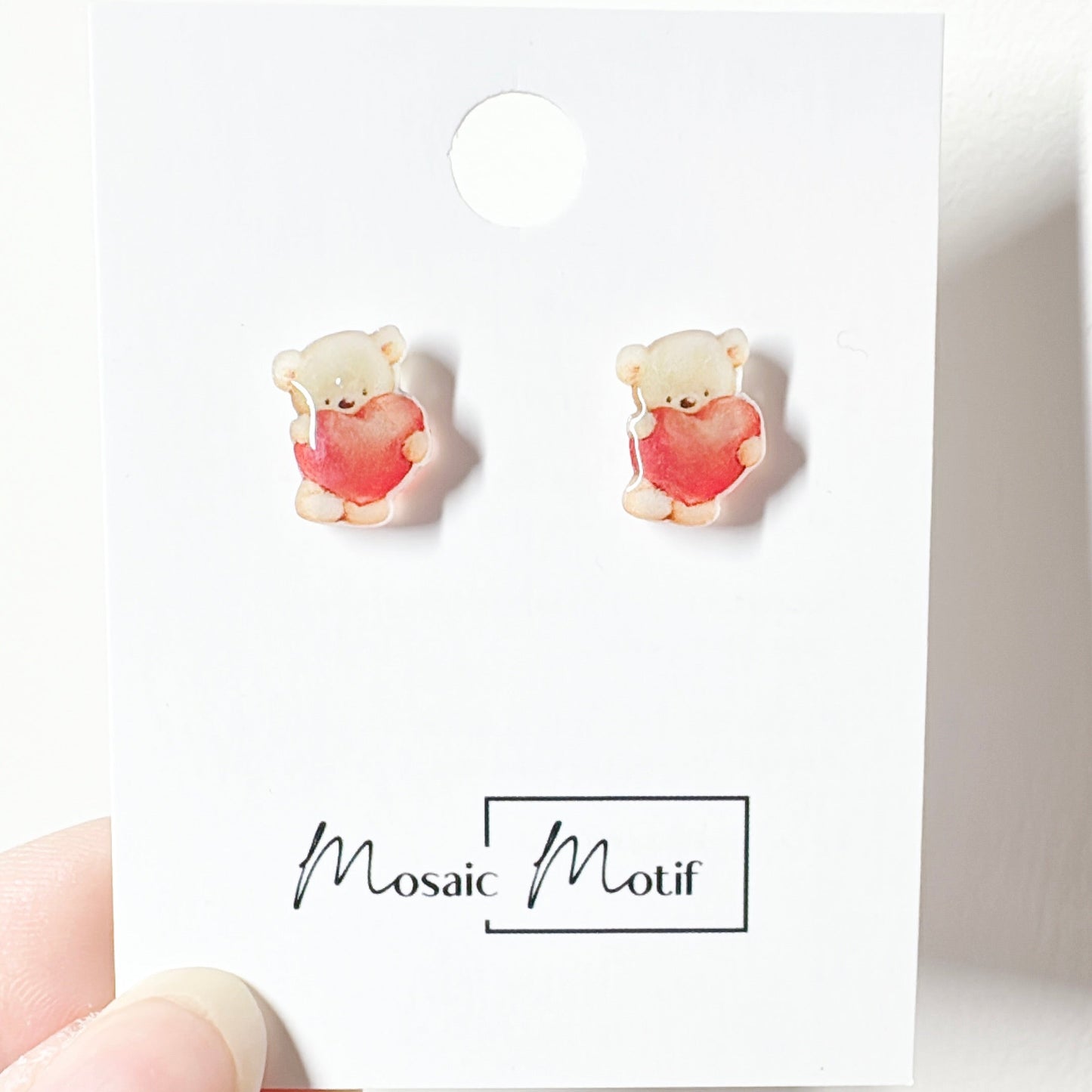 Valentine - bear stud earrings (2 styles)
