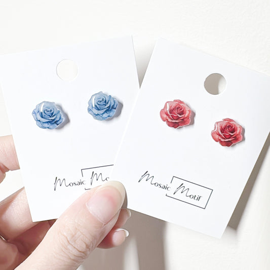 Valentine - Rose stud earrings (two colours)