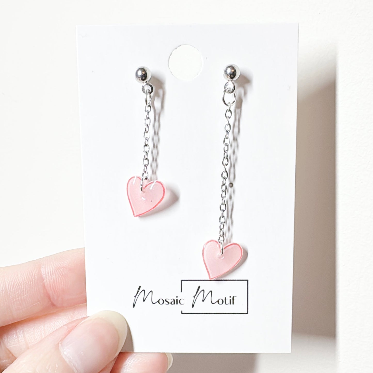 Valentine - heart dangle earrings (multiple colours)