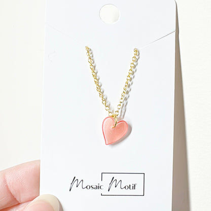 Heart necklace (multiple colours)