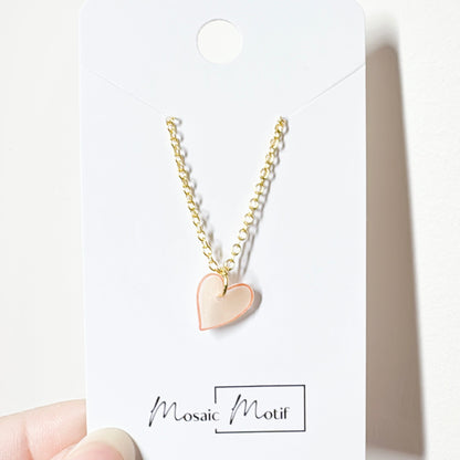 Heart necklace (multiple colours)