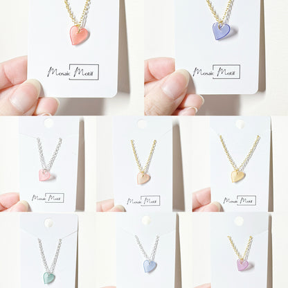 Heart necklace (multiple colours)