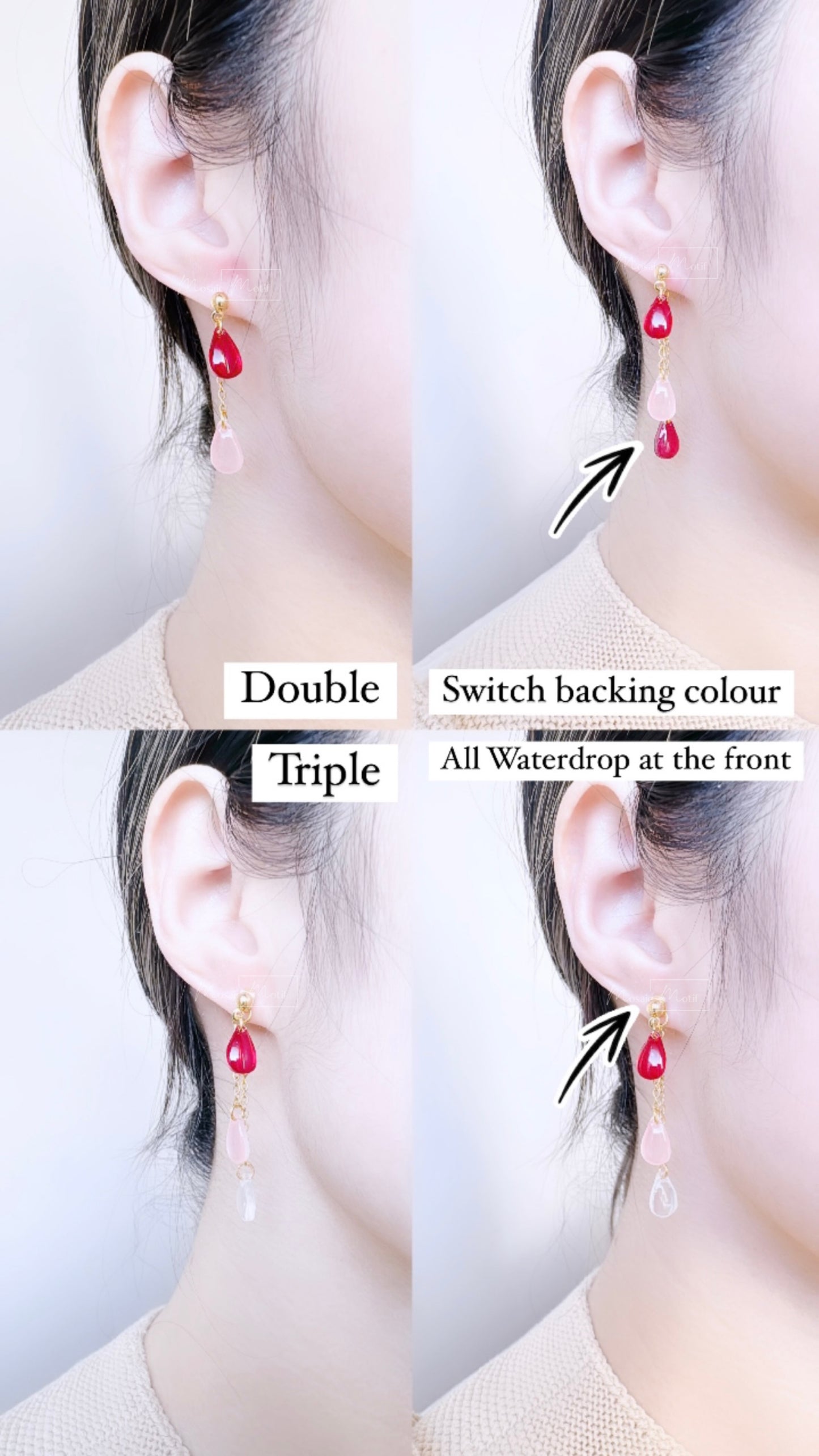 Waterdrop 2in1 dangle (multiple colour)