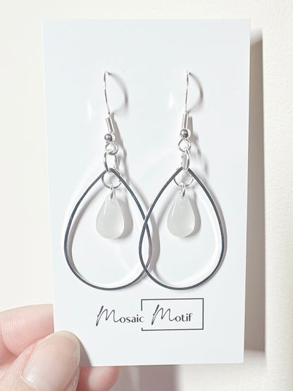 Waterdrop ring dangle earrings (multiple colours)