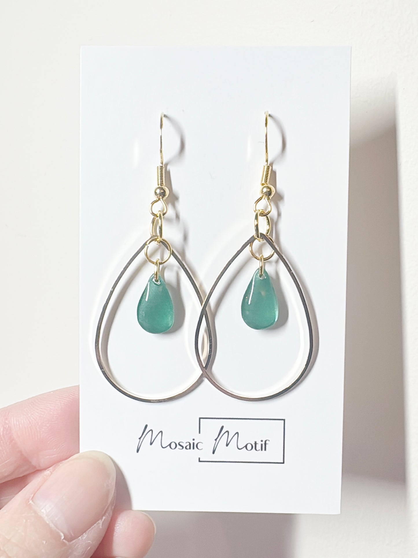 Waterdrop ring dangle (multiple colours)