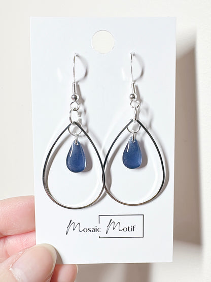 Waterdrop ring dangle earrings (multiple colours)