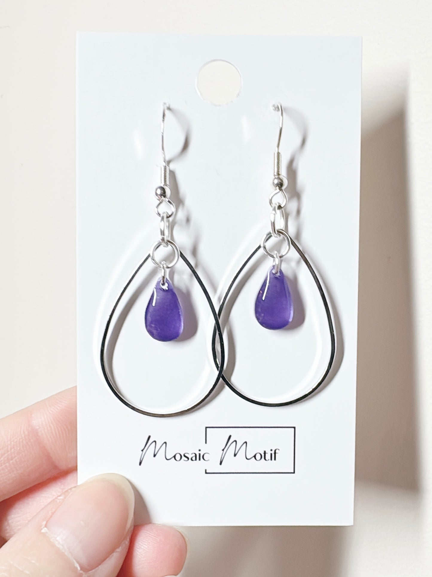 Waterdrop ring dangle (multiple colours)