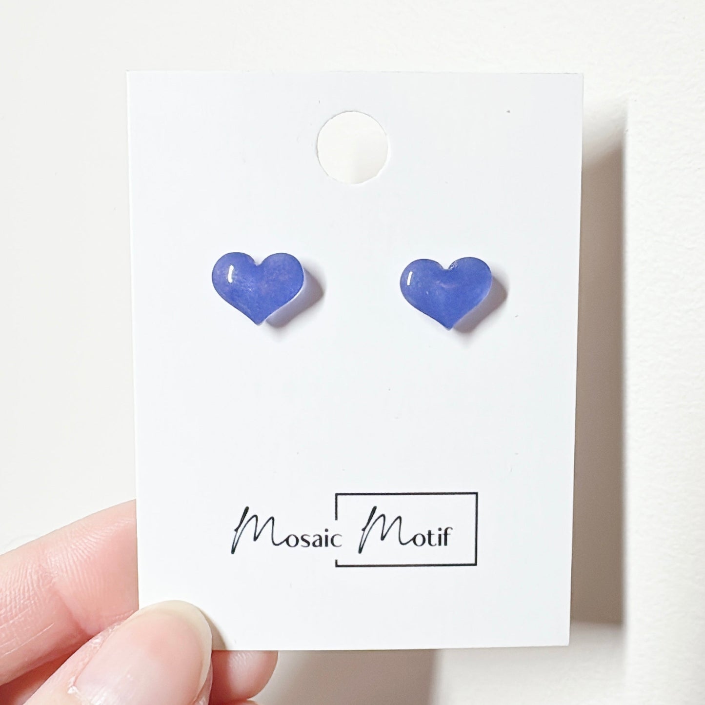 Valentine - chubby heart acrylic stud earrings (multiple colours)