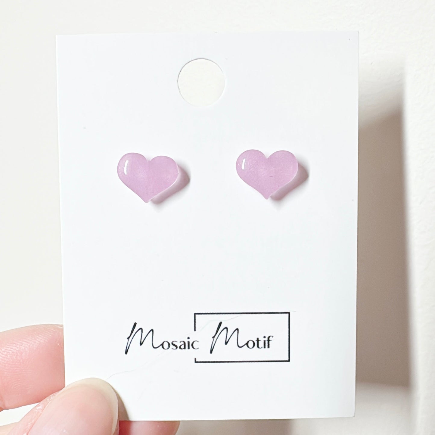 Valentine - chubby heart acrylic stud earrings (multiple colours)