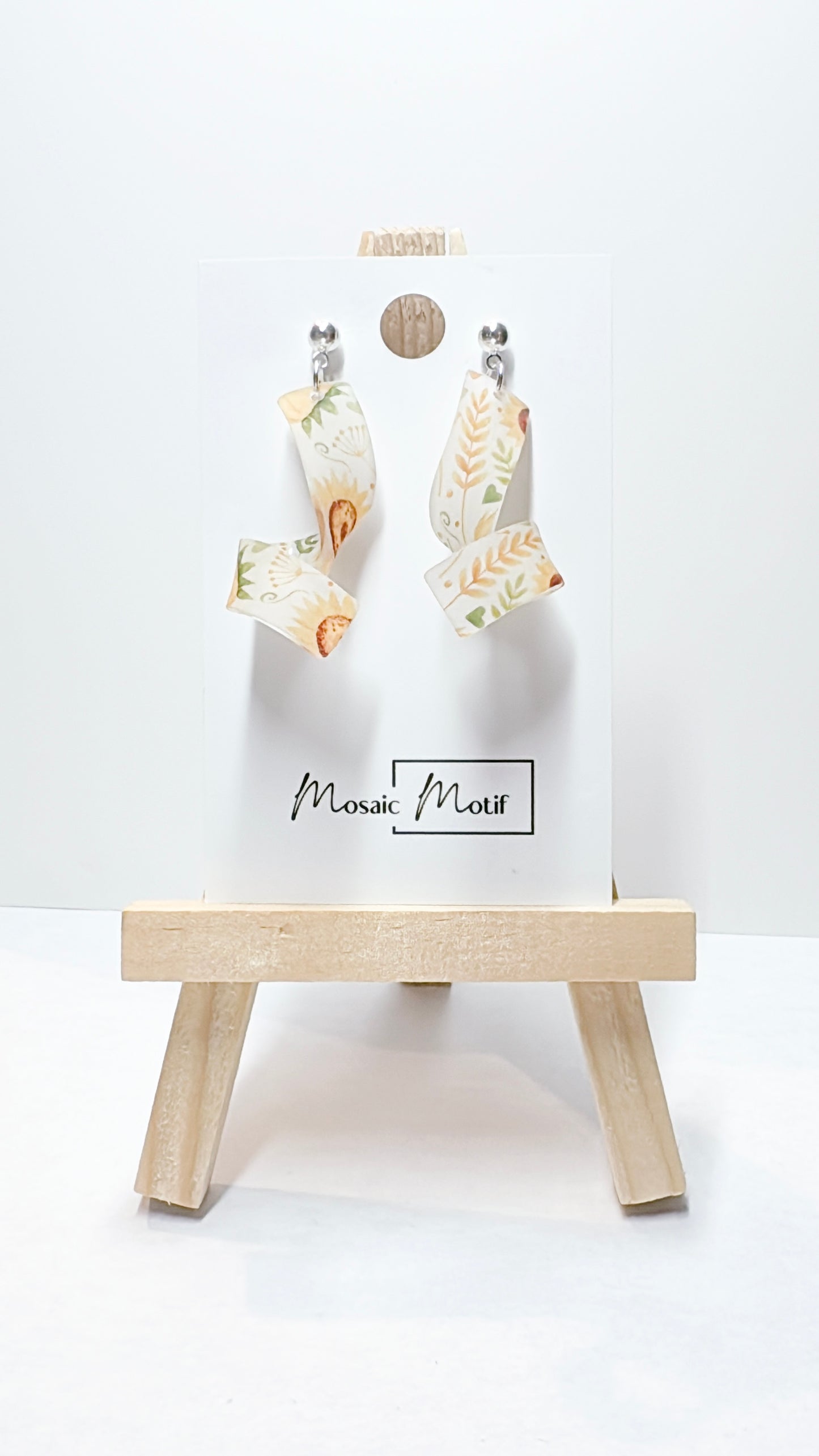 Spiral dangle earrings (Summer)