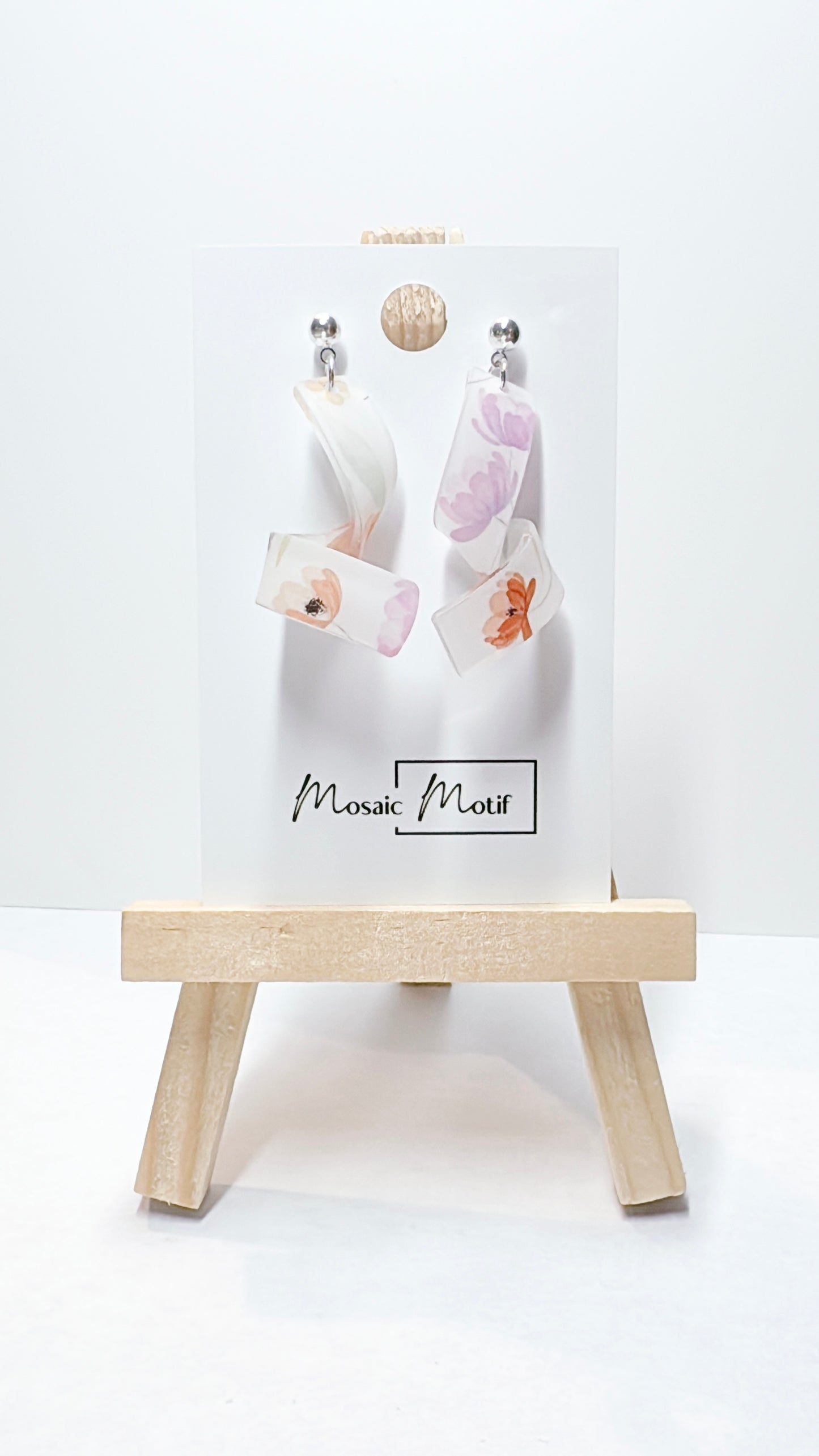 Spiral dangle earrings (Summer)