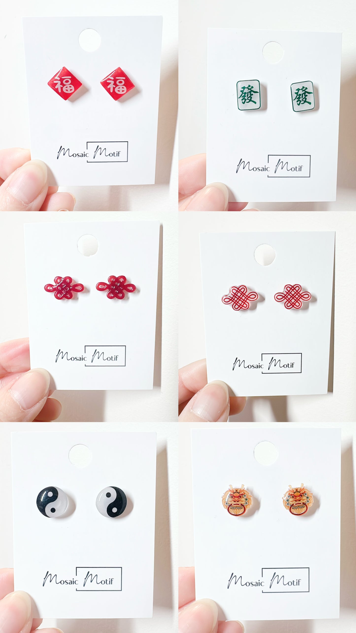 CNY - Love knot dangle earrings