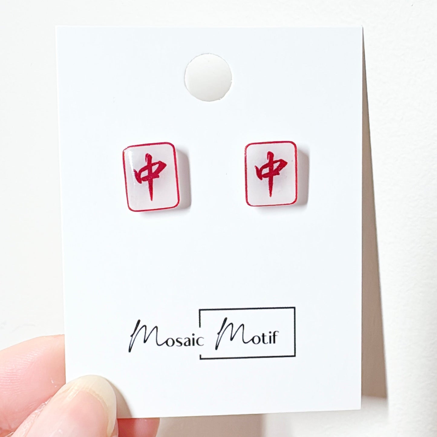 CNY - Mahjong stud earrings