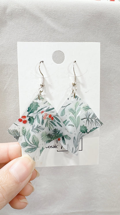 Handkerchief dangle earrings (Winter)