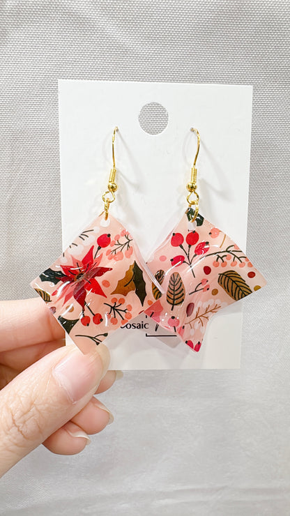 Handkerchief dangle earrings (Winter)