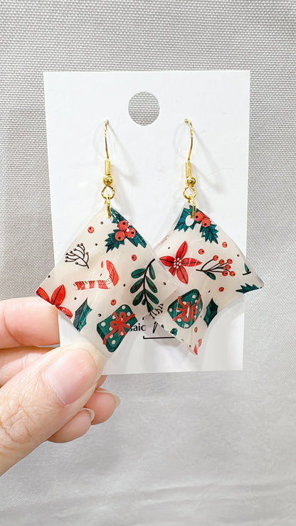 Handkerchief dangle earrings (Winter)