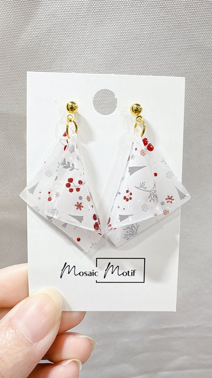 Handkerchief dangle earrings (Winter)