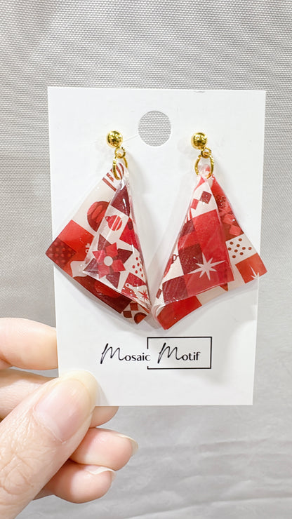 Handkerchief dangle earrings (Winter)