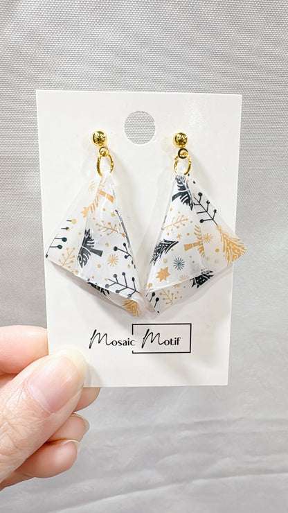 Handkerchief dangle earrings (Winter)
