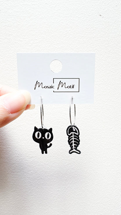 Halloween hoop earrings - Cat & Bone