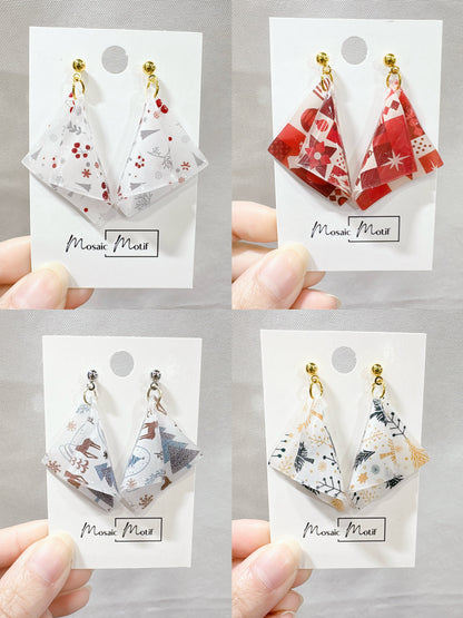 Handkerchief dangle earrings (Winter)
