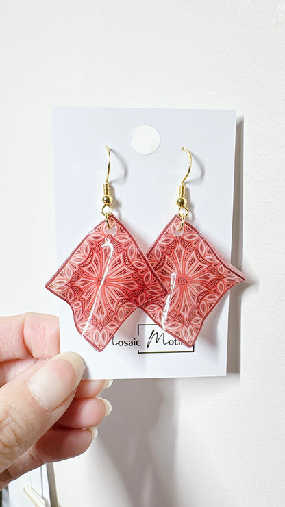 Handkerchief dangle earrings (Vintage)