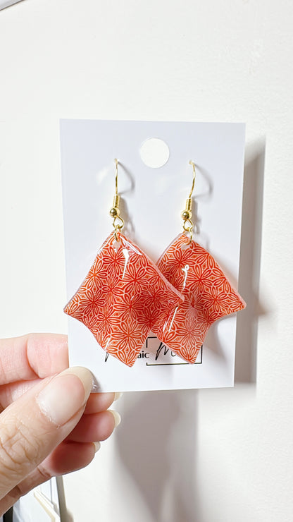 Handkerchief dangle earrings (Vintage)
