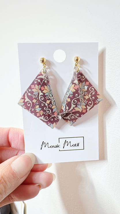 Handkerchief dangle earrings (Vintage)