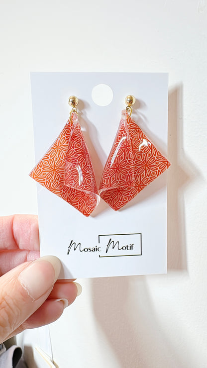 Handkerchief dangle earrings (Vintage)