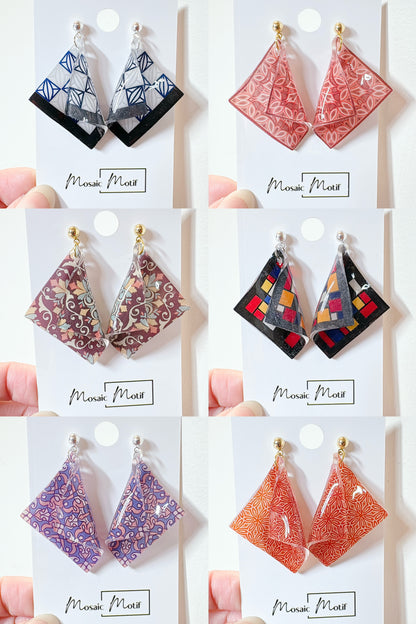Handkerchief dangle earrings (Vintage)
