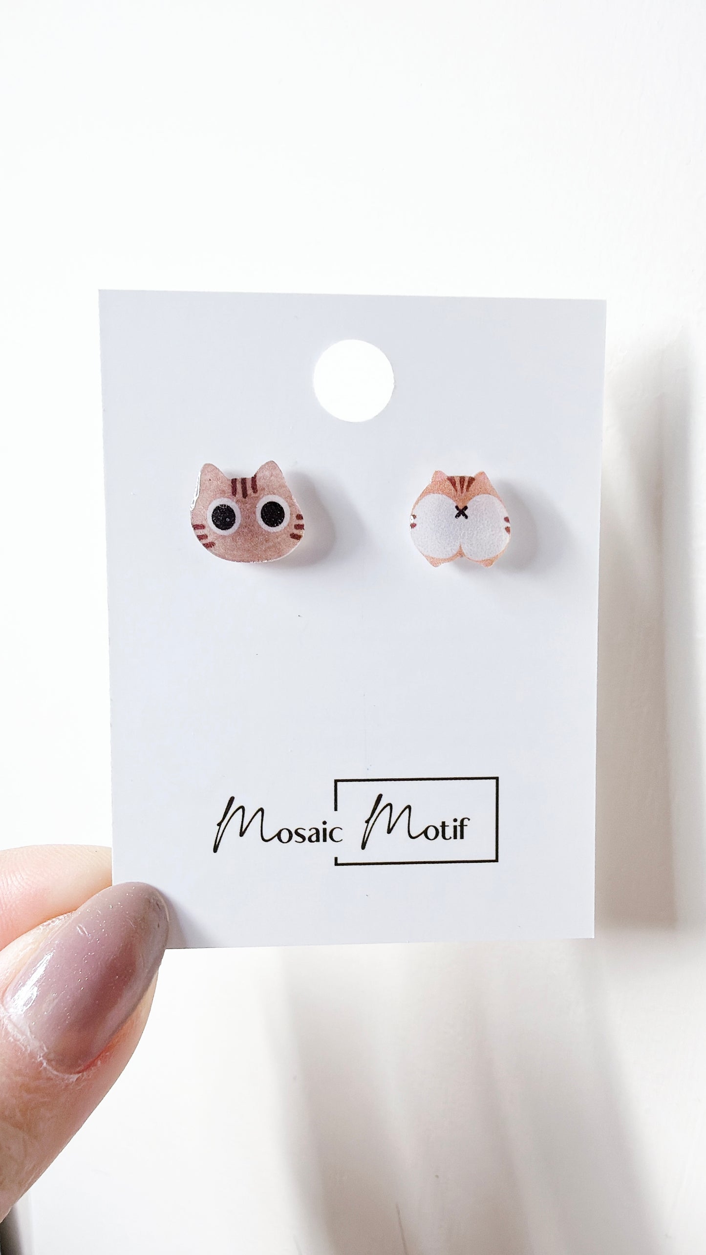 Cat Butt earrings - Big eyes Cat butt stud earrings