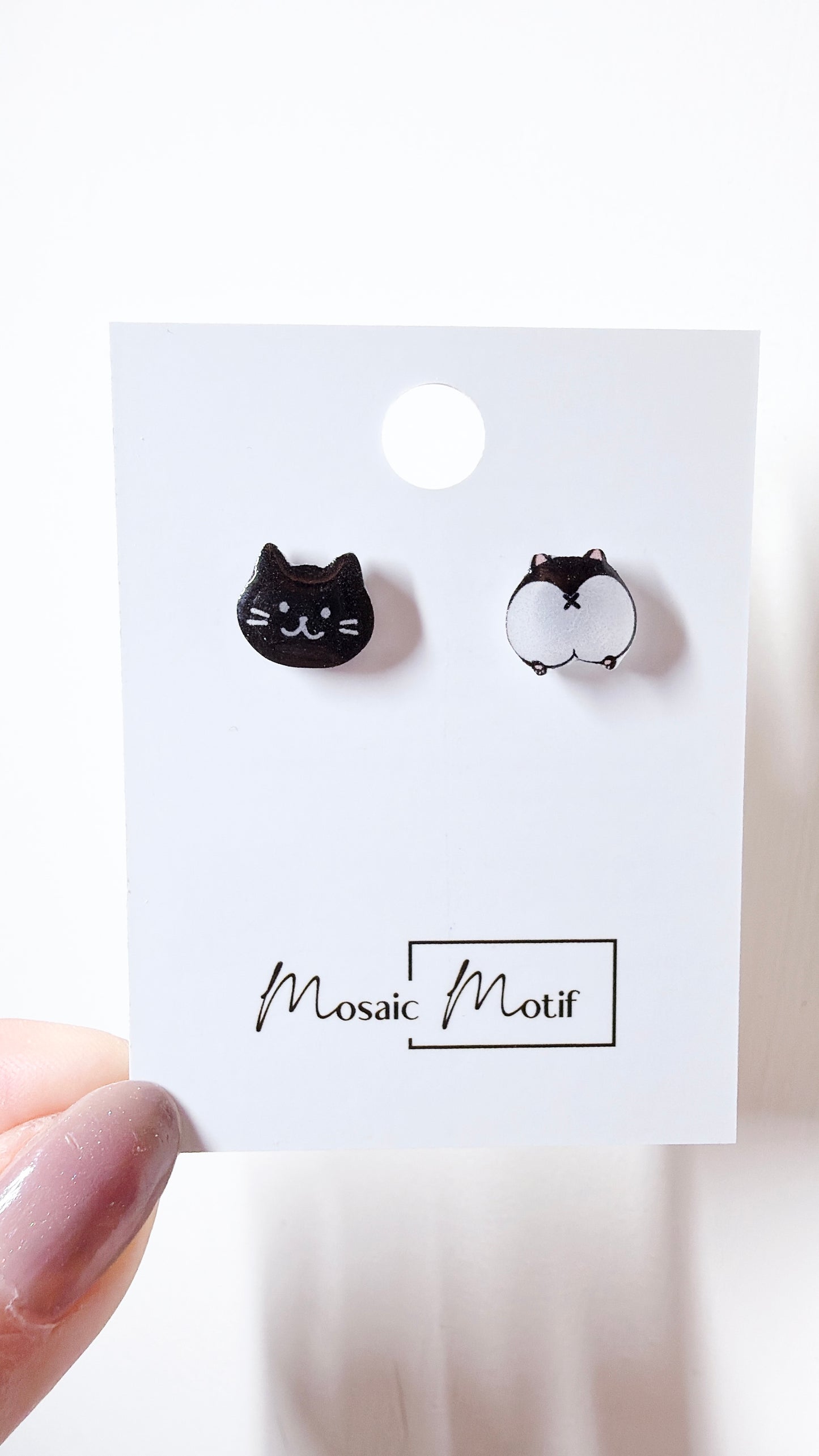 Cat Butt earrings - Cat stud butt earrings
