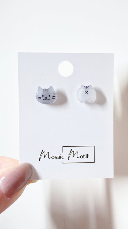 Cat Butt earrings - Cat stud butt earrings