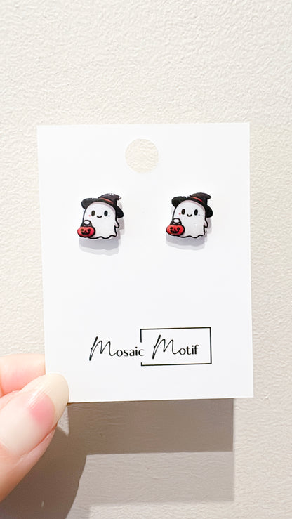 Halloween stud earrings - Boo Witch