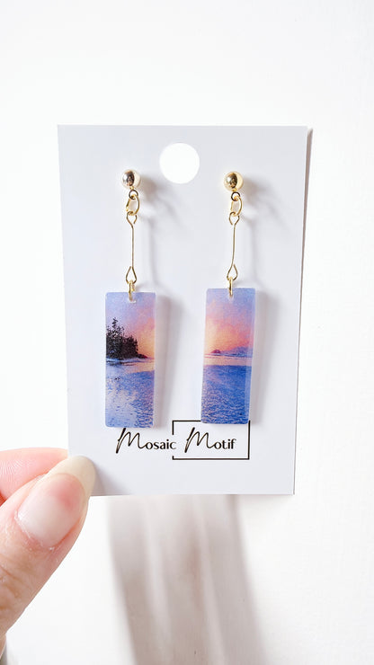 Oil painting earrings (Scenic style)