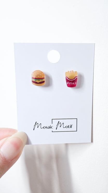Fast Food stud earrings