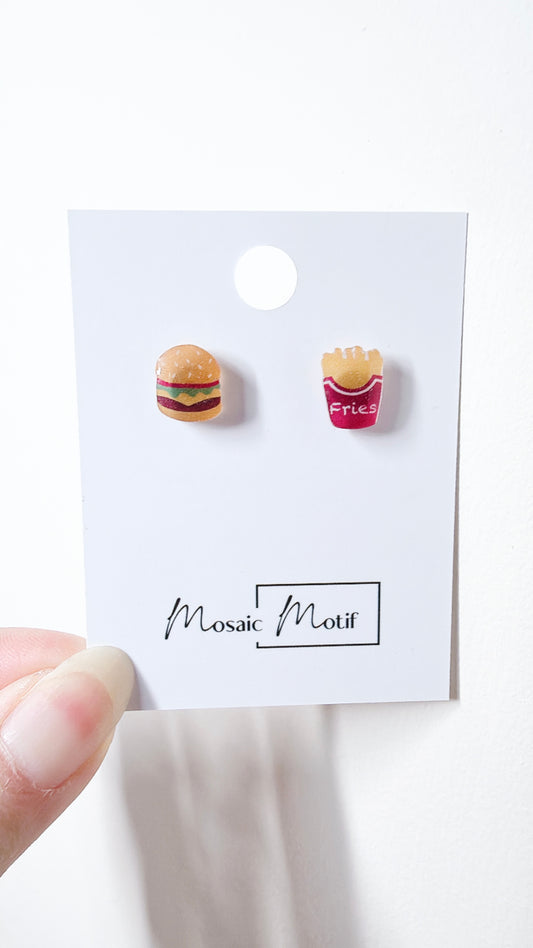 Fast Food stud earrings