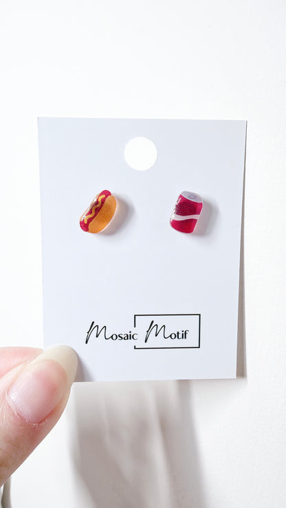 Fast Food stud earrings