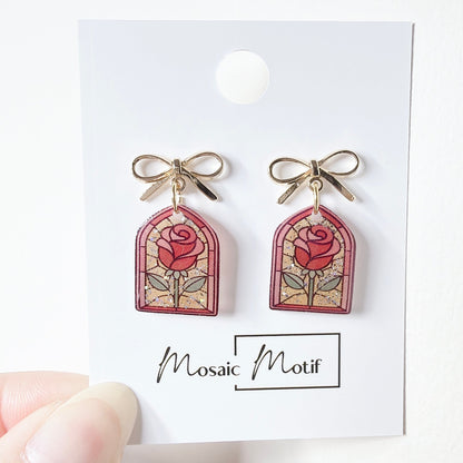 Rose in the Glass Sparkle (earrings)
