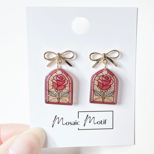 Rose in the Glass Sparkle (earrings)