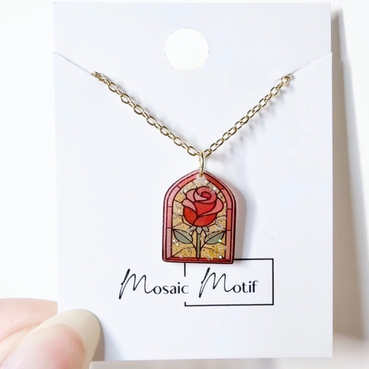 Rose in the Glass Sparkle (necklace)