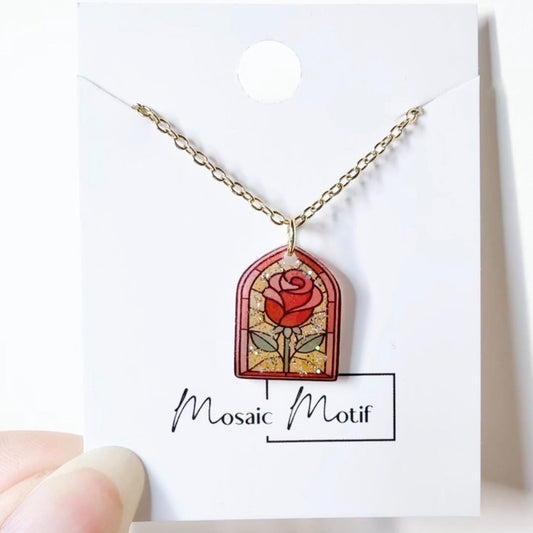 Rose in the Glass Sparkle (necklace)