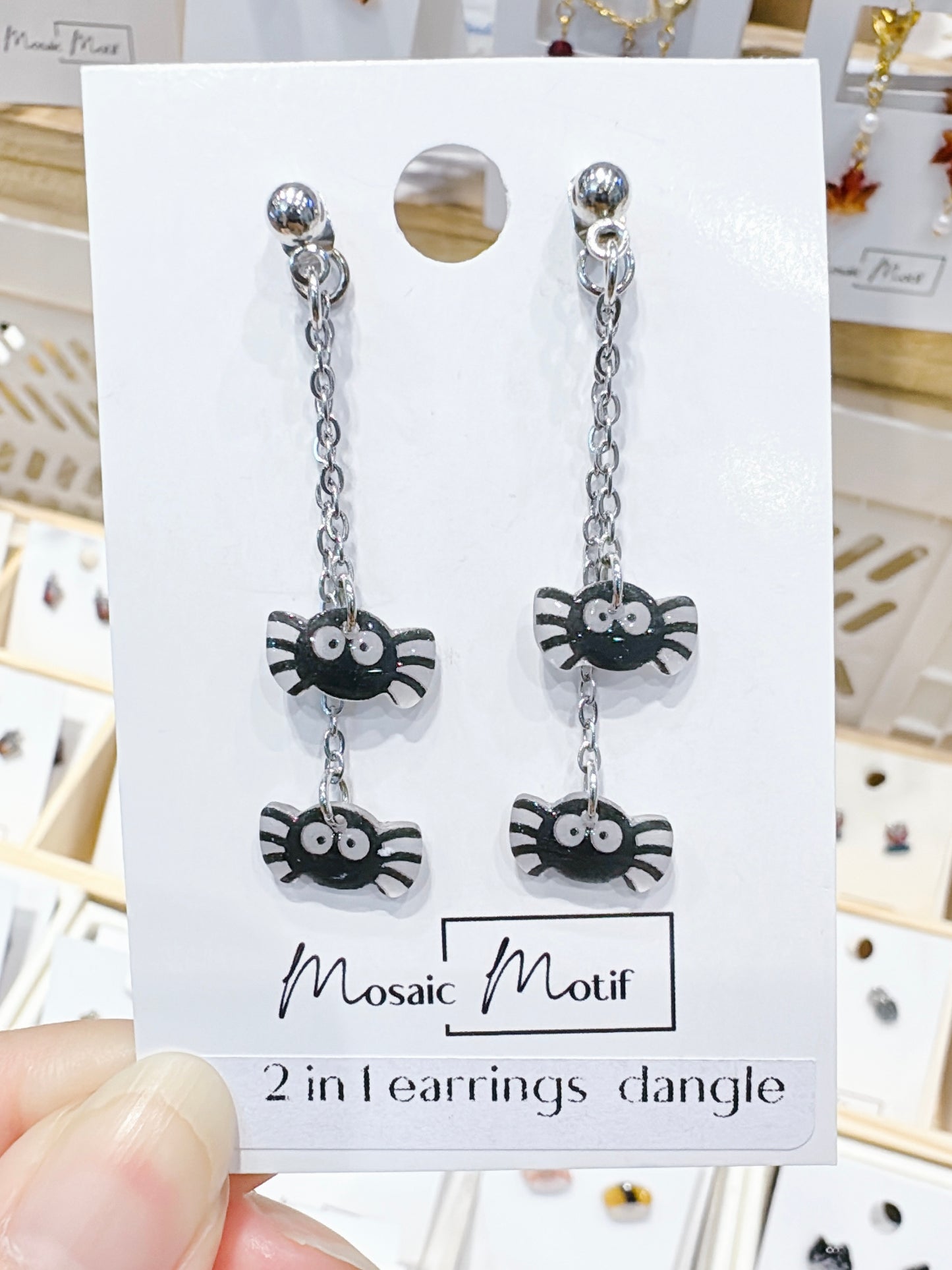 (🎃) Halloween dangle earrings (pumpkin, bat, spider)