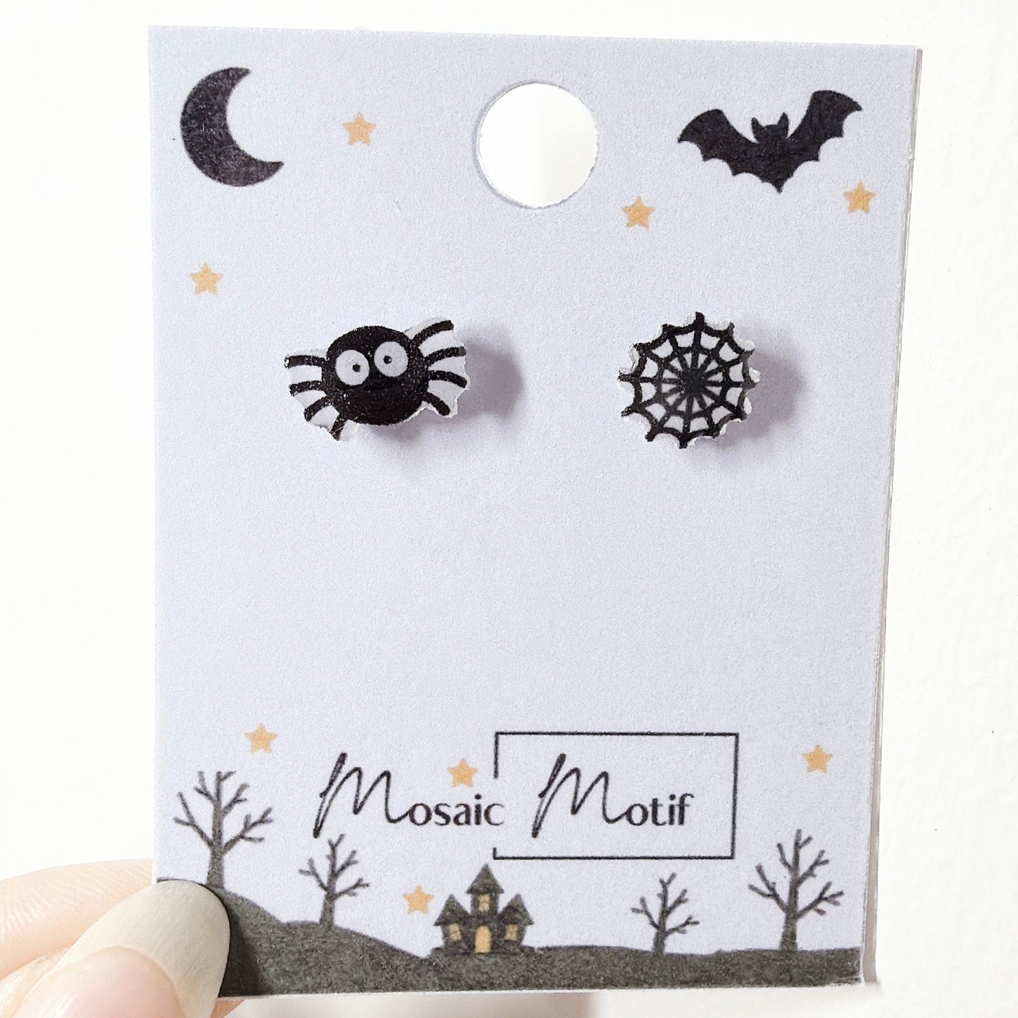 Halloween Glow in the dark earrings - Spider