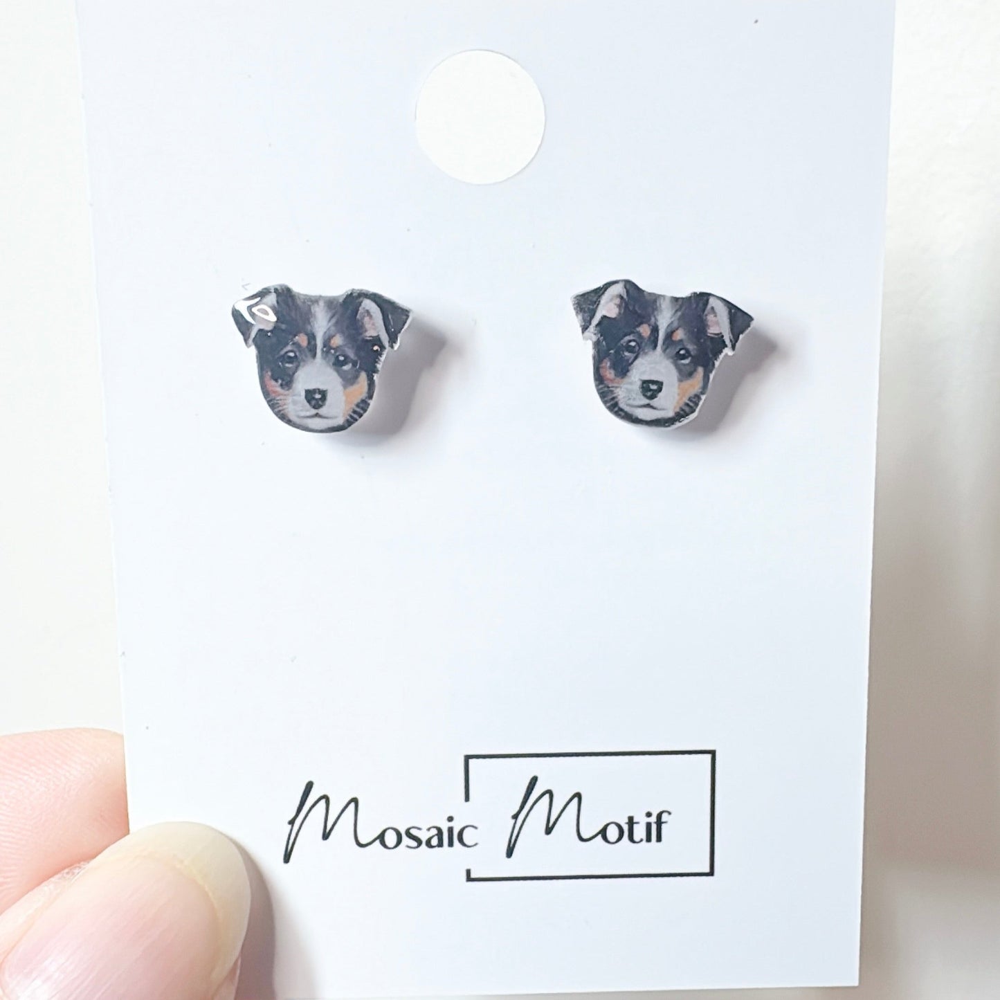 (🐾) Earrings stud - dog earrings (multiple colour)
