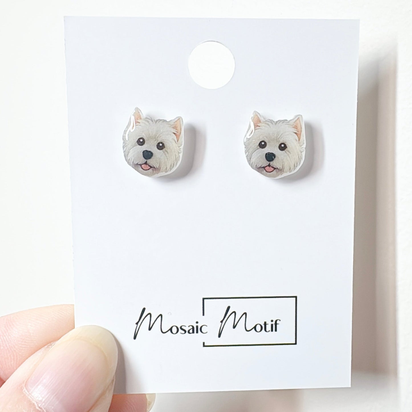 (🐾) Earrings stud - dog earrings (multiple colour)
